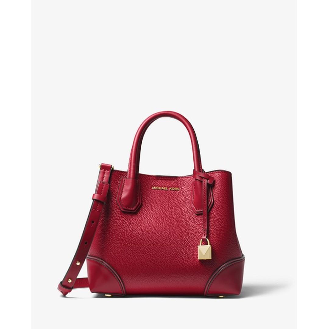 michael kors mercer gallery small pebbled leather satchel