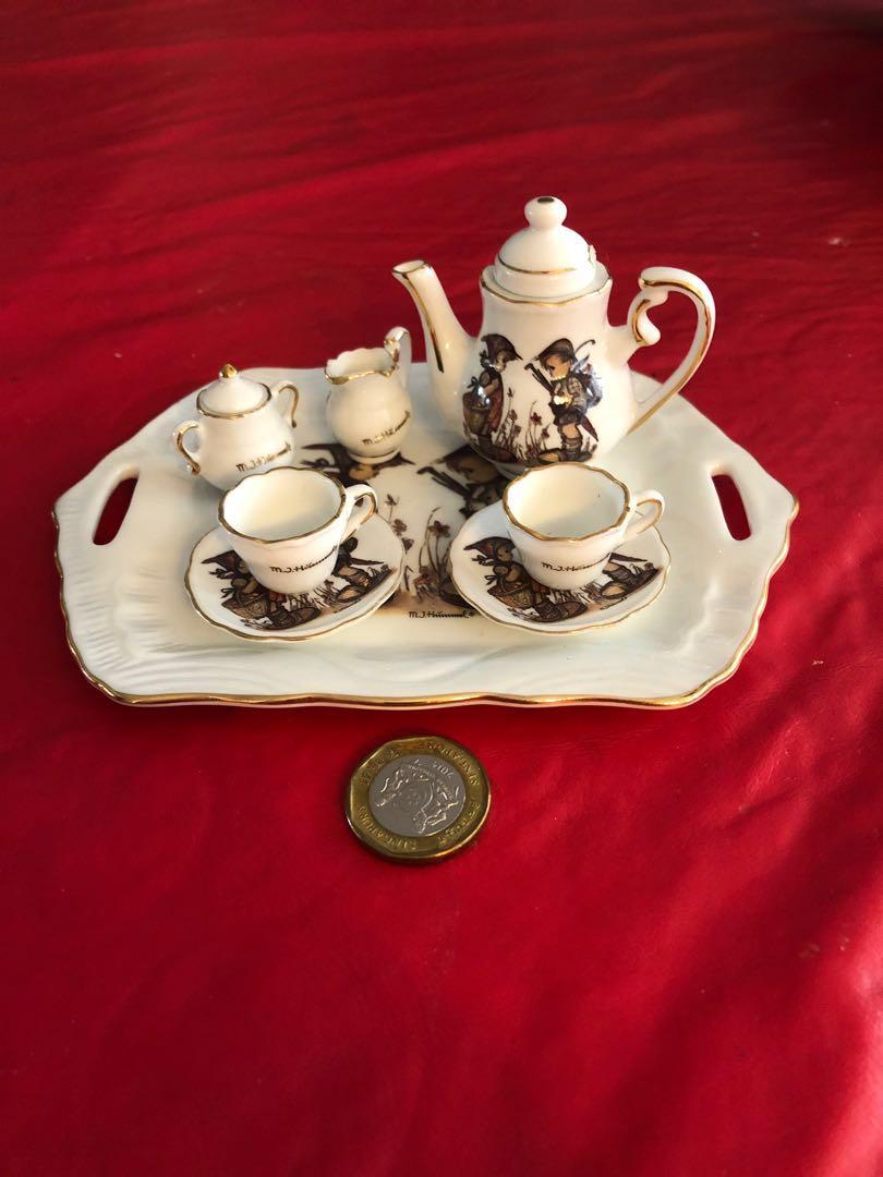 MJ Hummel porcelain miniature tea set 