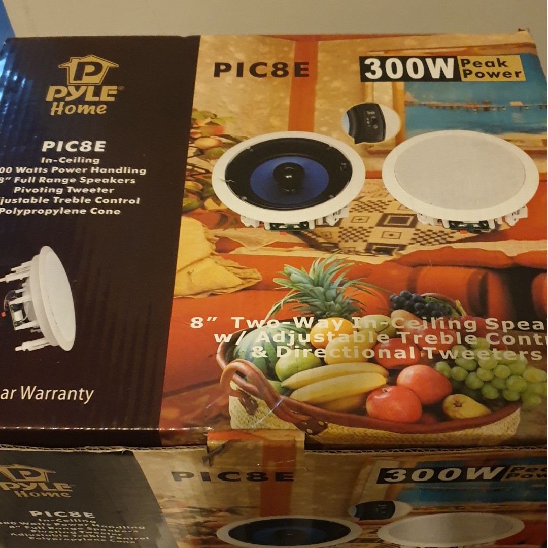 New Pyle 8 Ceiling Speakers 1 Pair