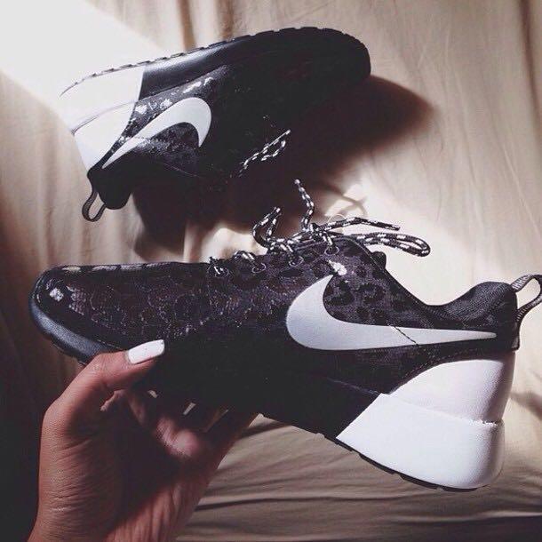 black and white leopard print sneakers