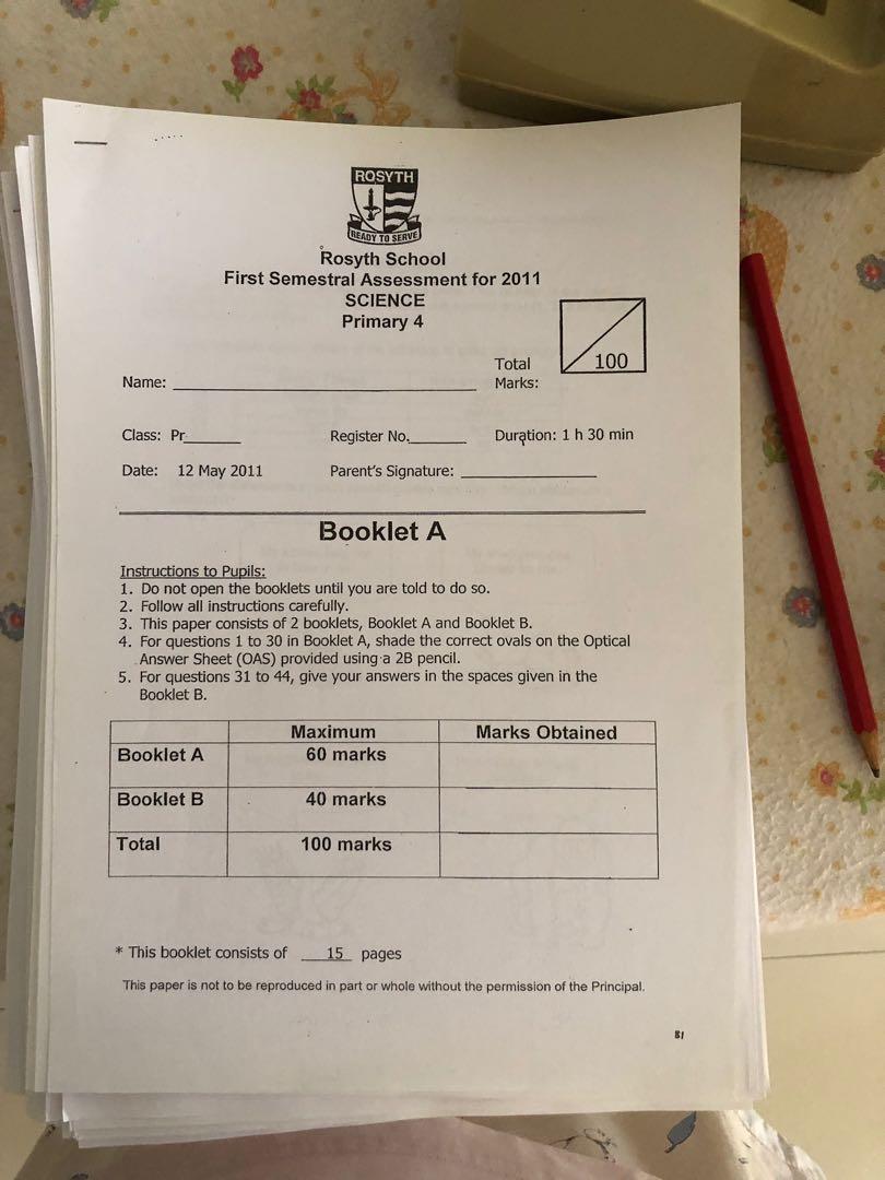 \u0026 SA1, ... Textbooks Stationery, P4 Papers Exam Science Books
