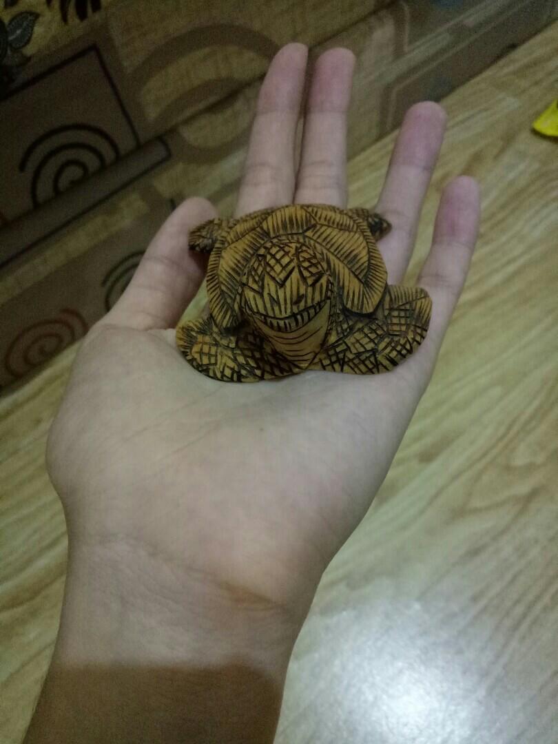 Pajangan Kura Kura Kayu Masih Bagus Desain Kerajinan Tangan Karya Seni Di Carousell