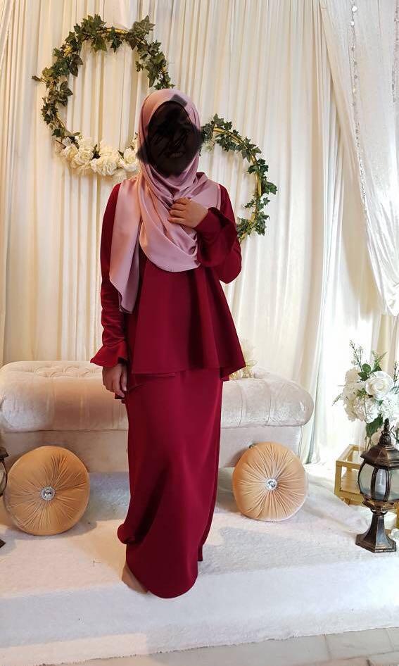 Peplum Maroon