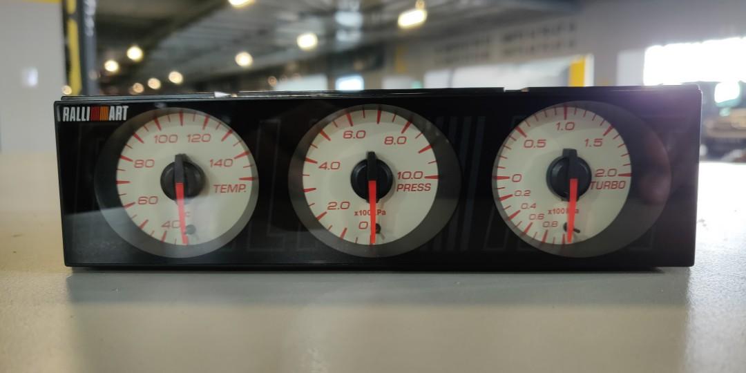 Ralliart Single Din Gauge, Car Accessories, Accessories on Carousell