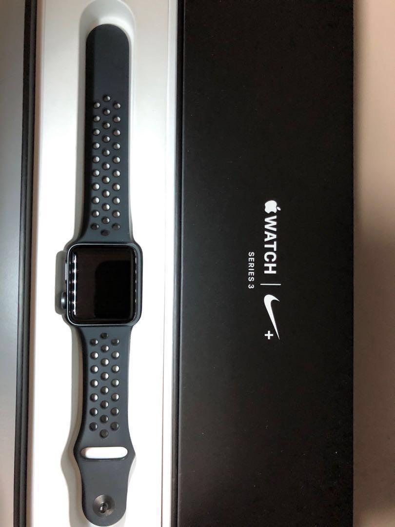 Sales Apple Watch Nike Gps Series 3 38mm Space Grey Aluminium Case Anthracite Black Nike Sport Band Luxury Watches On Carousell