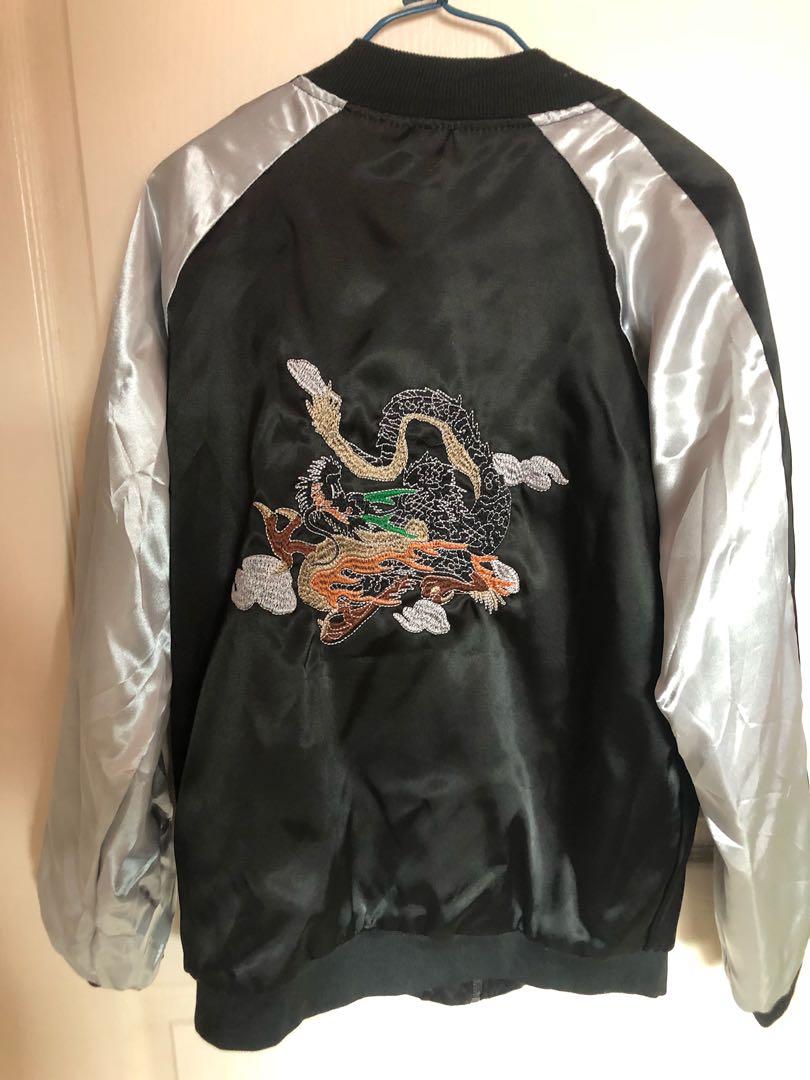 Satin dragon bomber jacket new arrivals