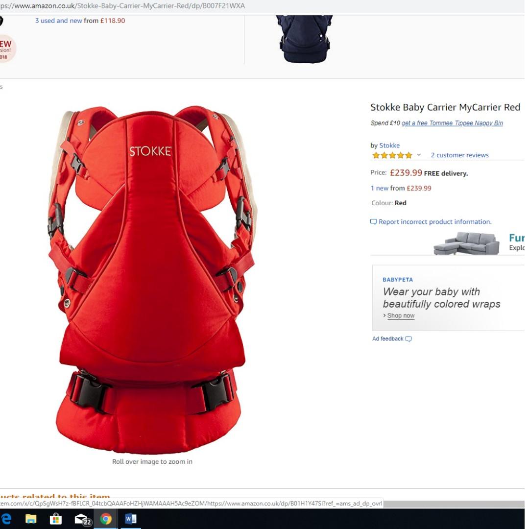 stokke mycarrier red