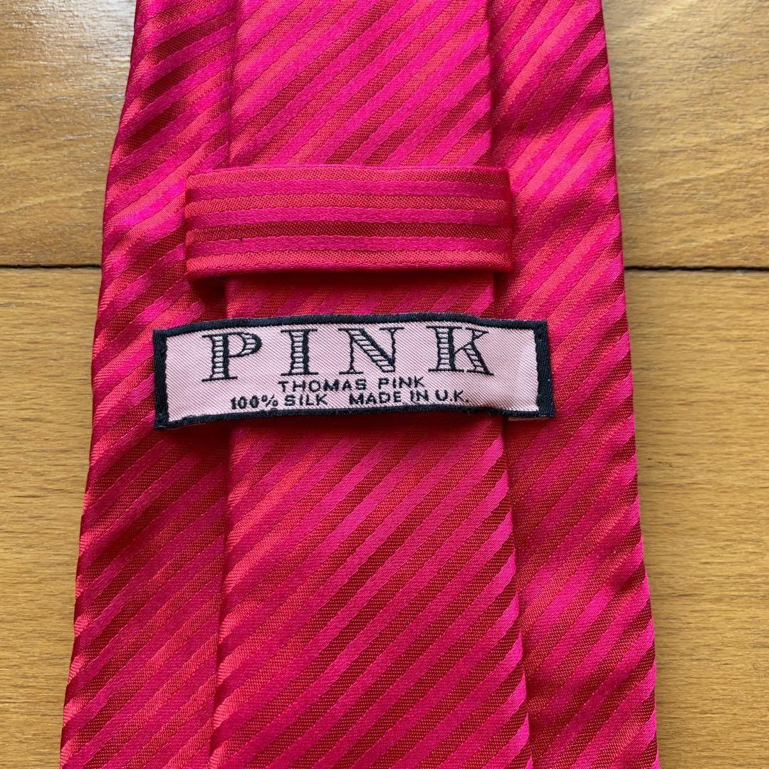 Lot of 2 Thomas Pink NeckTie Ties 100% Silk Made in London and France