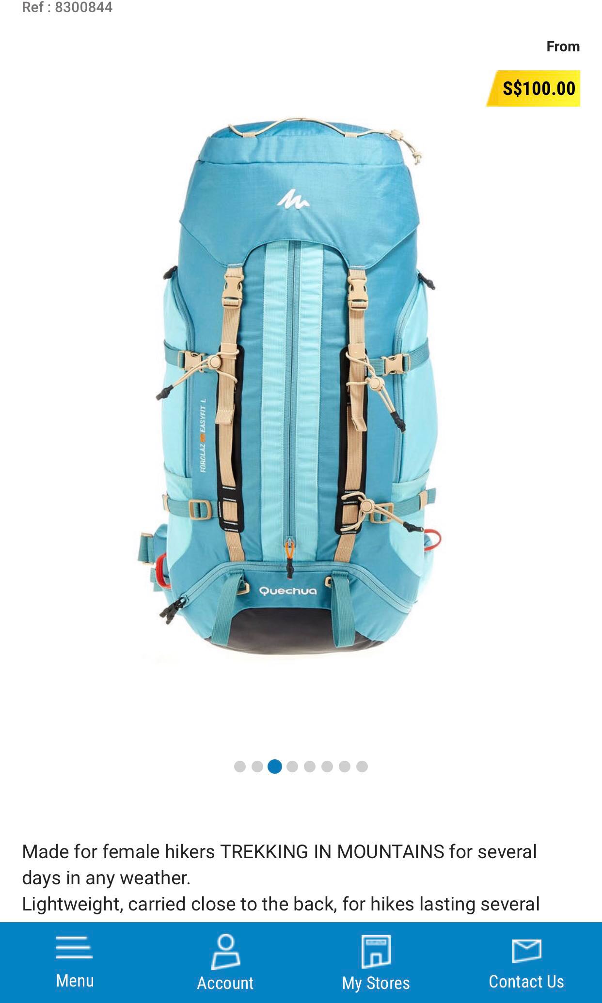 Travel bag Quechua, Sports Equipment, Hiking & Camping on Carousell