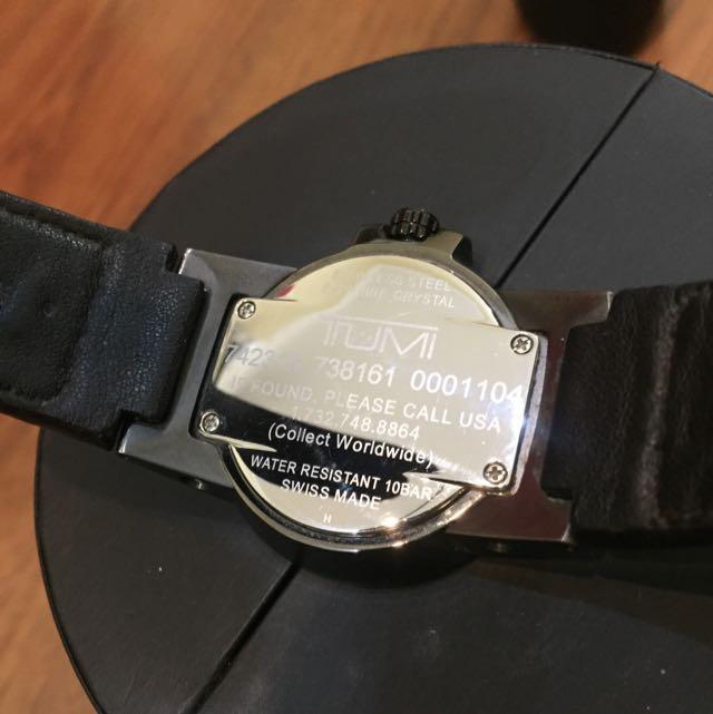 Tumi Dual Time Zones Watch, Style Number 14521BL, Barang Mewah, Jam