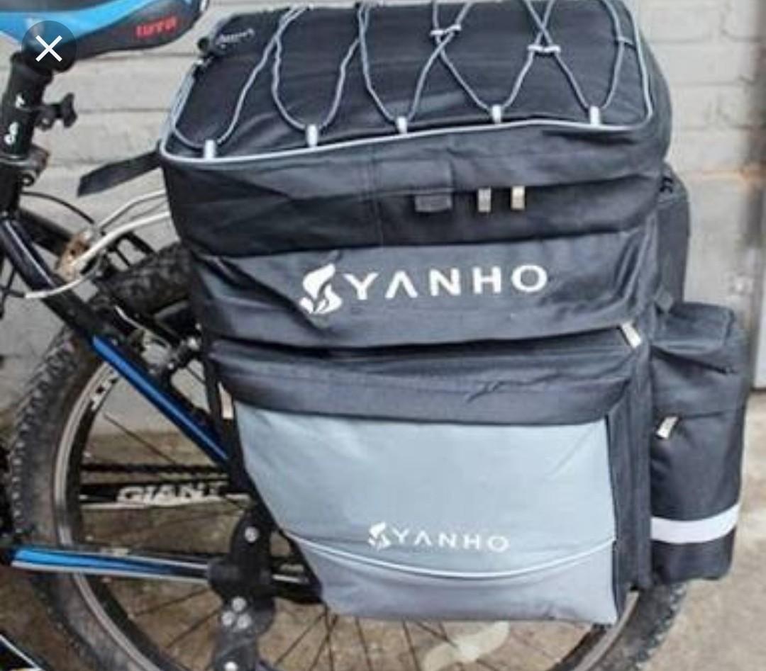 Yanho Waterproof Polyester Bicycle Bag Double Side Rear Rack Bag Pannier