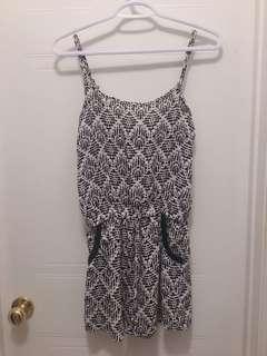 Black and white romper