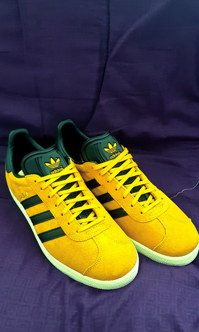 adidas gazelle mustard and black