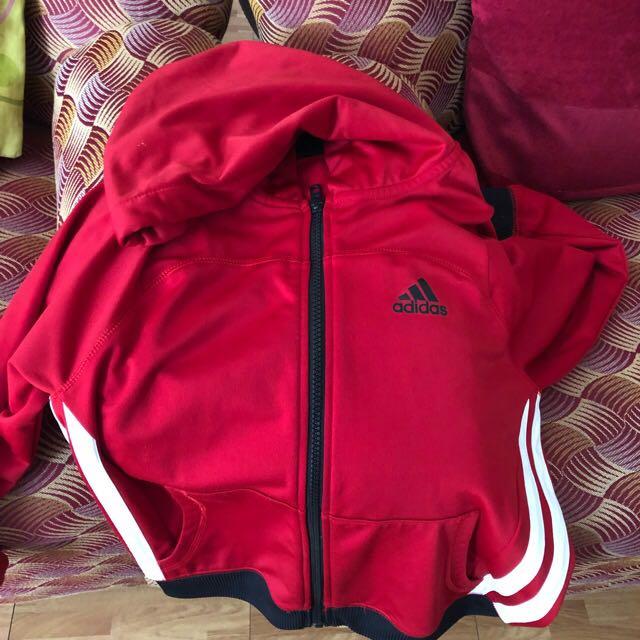 boys red adidas jacket