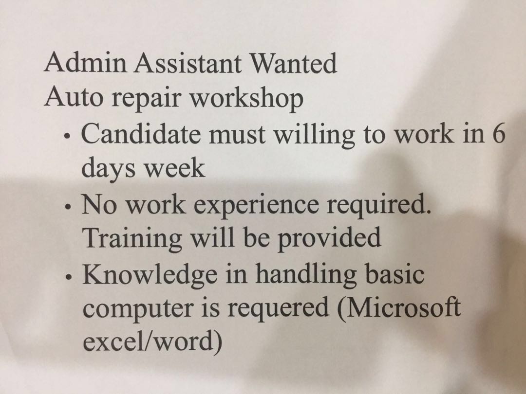 Admin Wanted At Puchong Jobs Full Time Admin Office Finance On Carousell