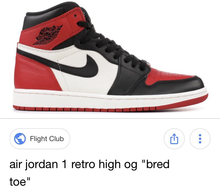 Bred toe top 1s flight club