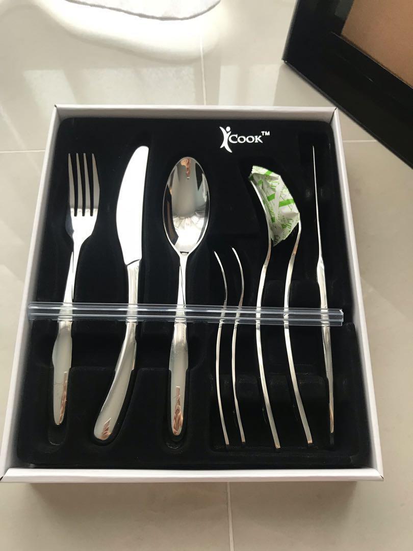 Amway icook stainless steel 8pc cutlery set, Furniture & Home Living ...