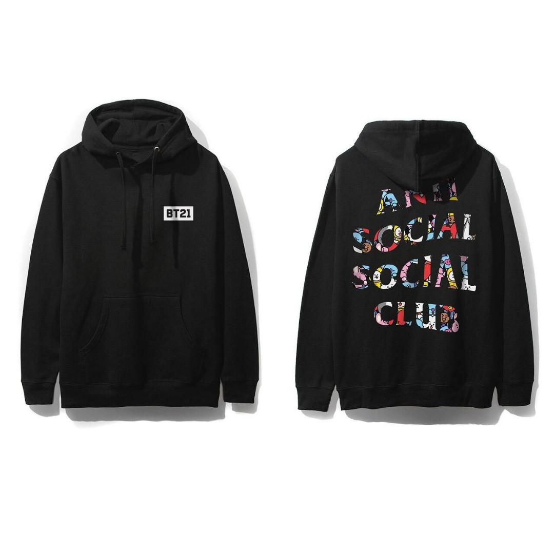 anti social club hoodie bt21