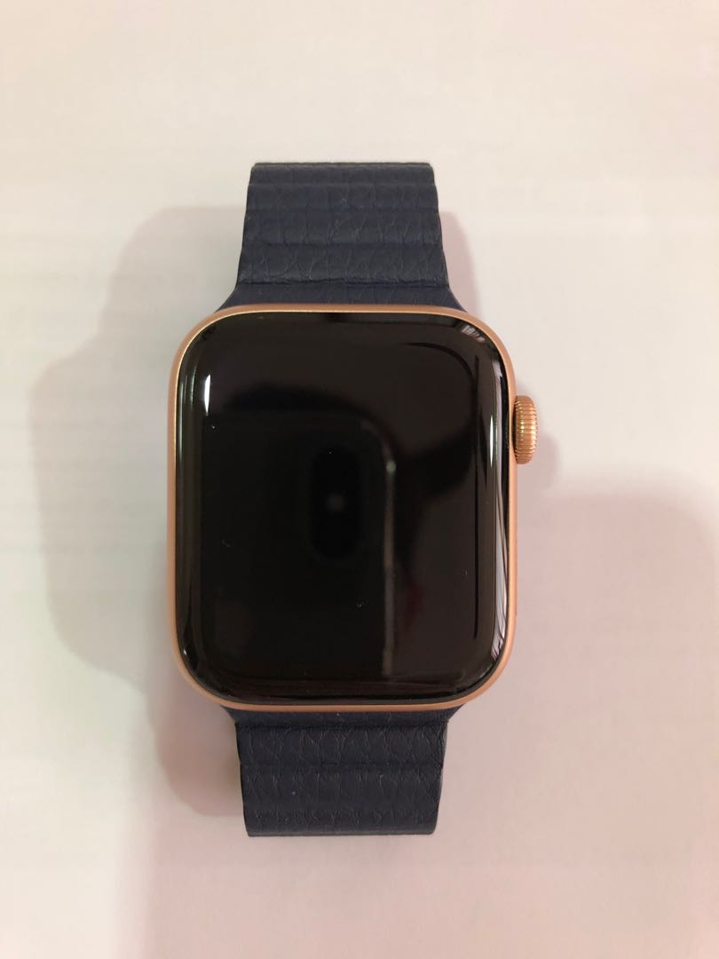 Apple Watch Series 4 44mm Gold Aluminum with Pink Sand Sport Band GPS Cellular