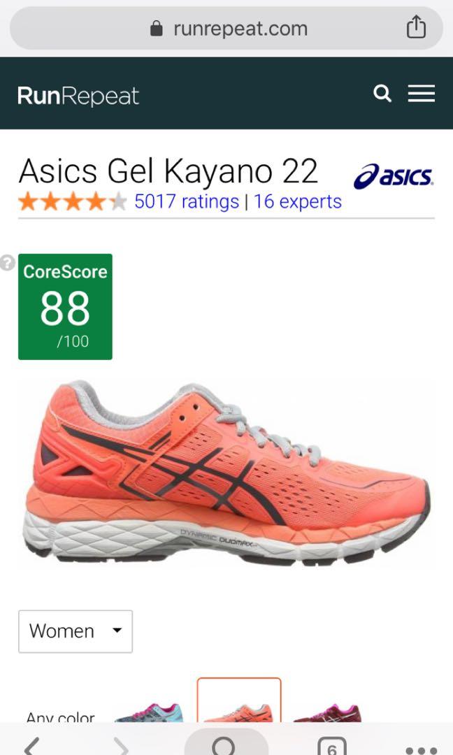 Asics Gel Kayano 22 Women s Running Shoes size 6.5US 37.5EU Women s Fashion Footwear Sneakers on Carousell