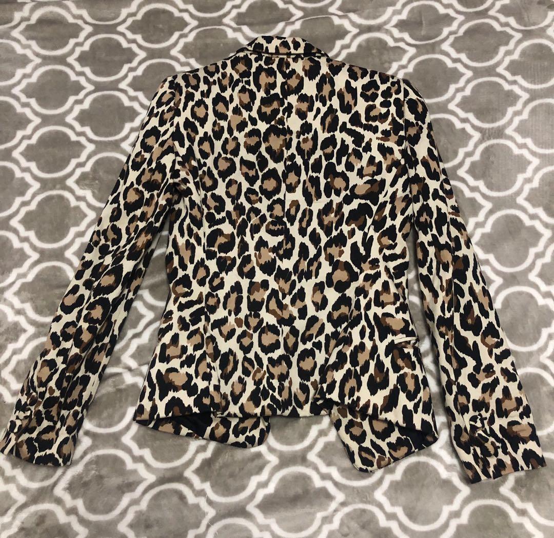 Authentic Mango Leopard Blazer Suit with inner side pockets