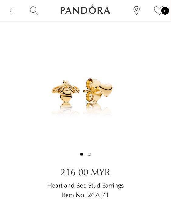 Bee earrings store pandora