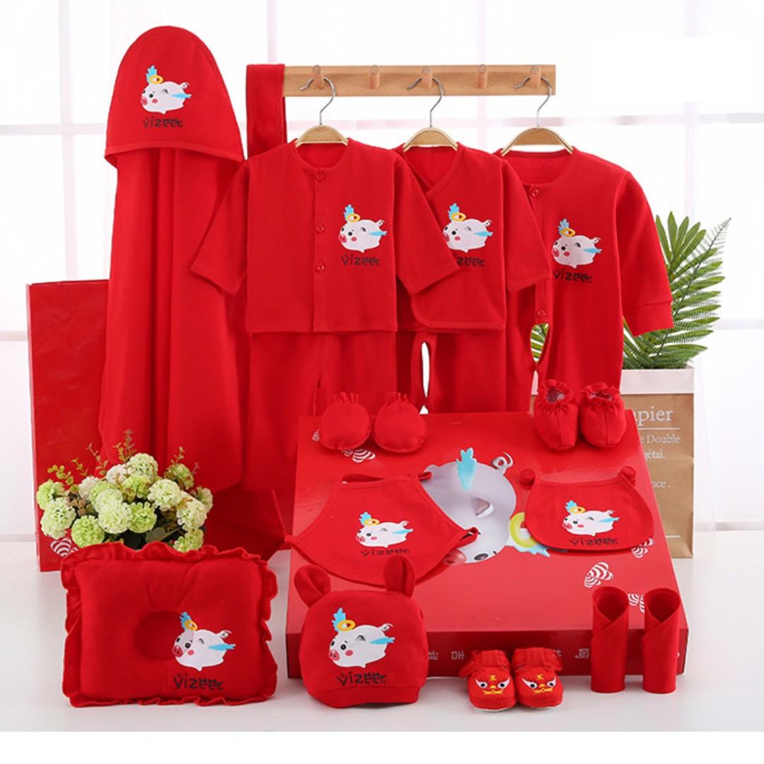 Baby World Baby Clothing Newborn Baby Romper Gift Set 100 Cotton Chinese New Year Cny Babies Kids Babies Apparel On Carousell