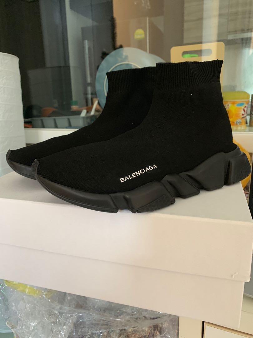 balenciaga speed trainer mens silver