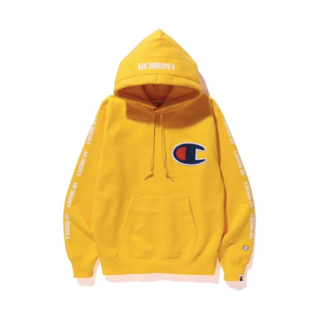 baby yellow champion hoodie