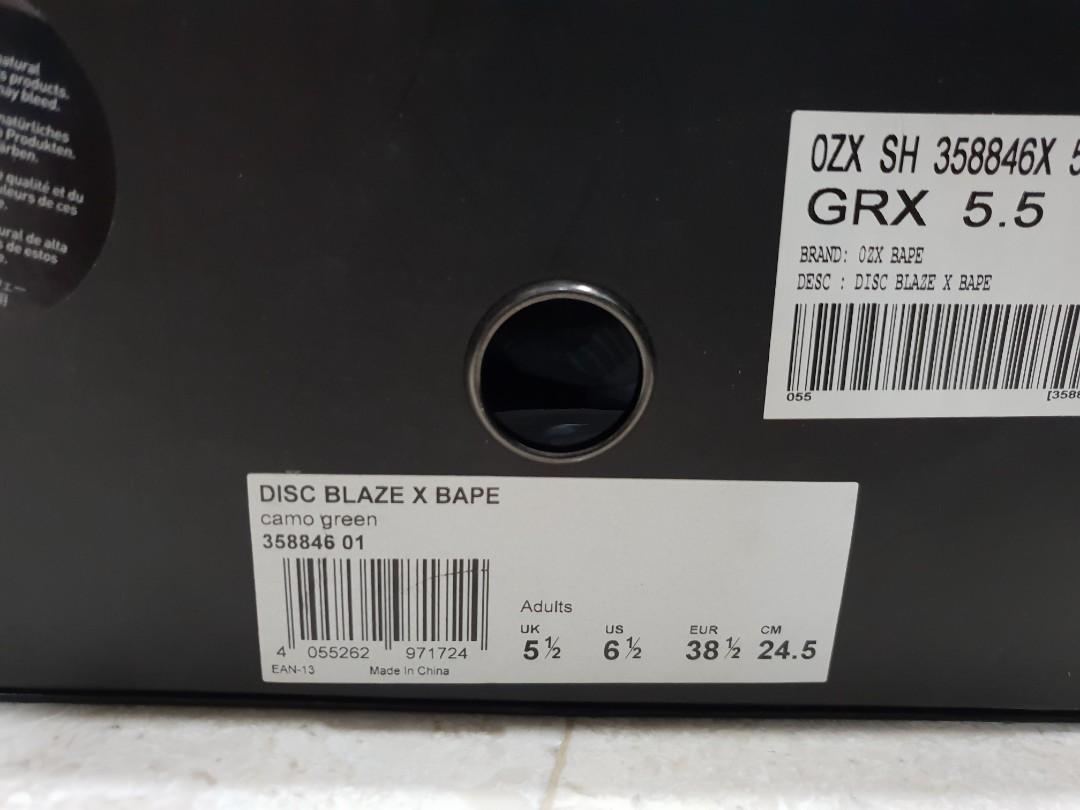 Bape X Puma Disc Blaze Brand New Pls Contact To Deal Men S Fashion Footwear Sneakers On Carousell