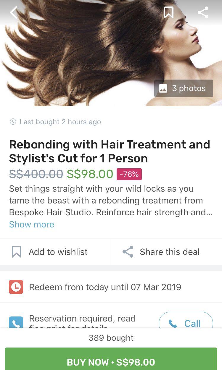Bespoke Hair Studio Fave Voucher - Rebonding, Beauty & Personal Care, Hair on Carousell Bespoke Hair Studio Fave Voucher - Rebonding, Beauty & Personal Care, Hair on Carousell