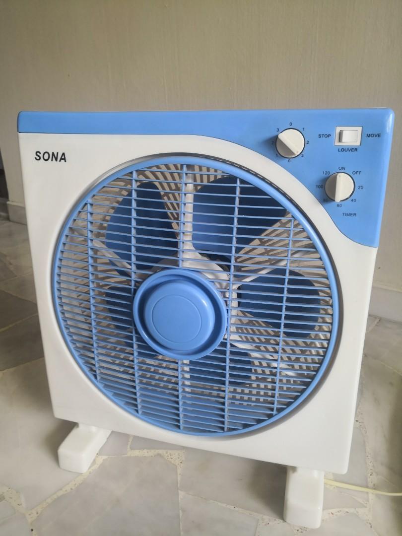 Box fan / table fan, Furniture & Home Living, Lighting & Fans, Fans on Carousell