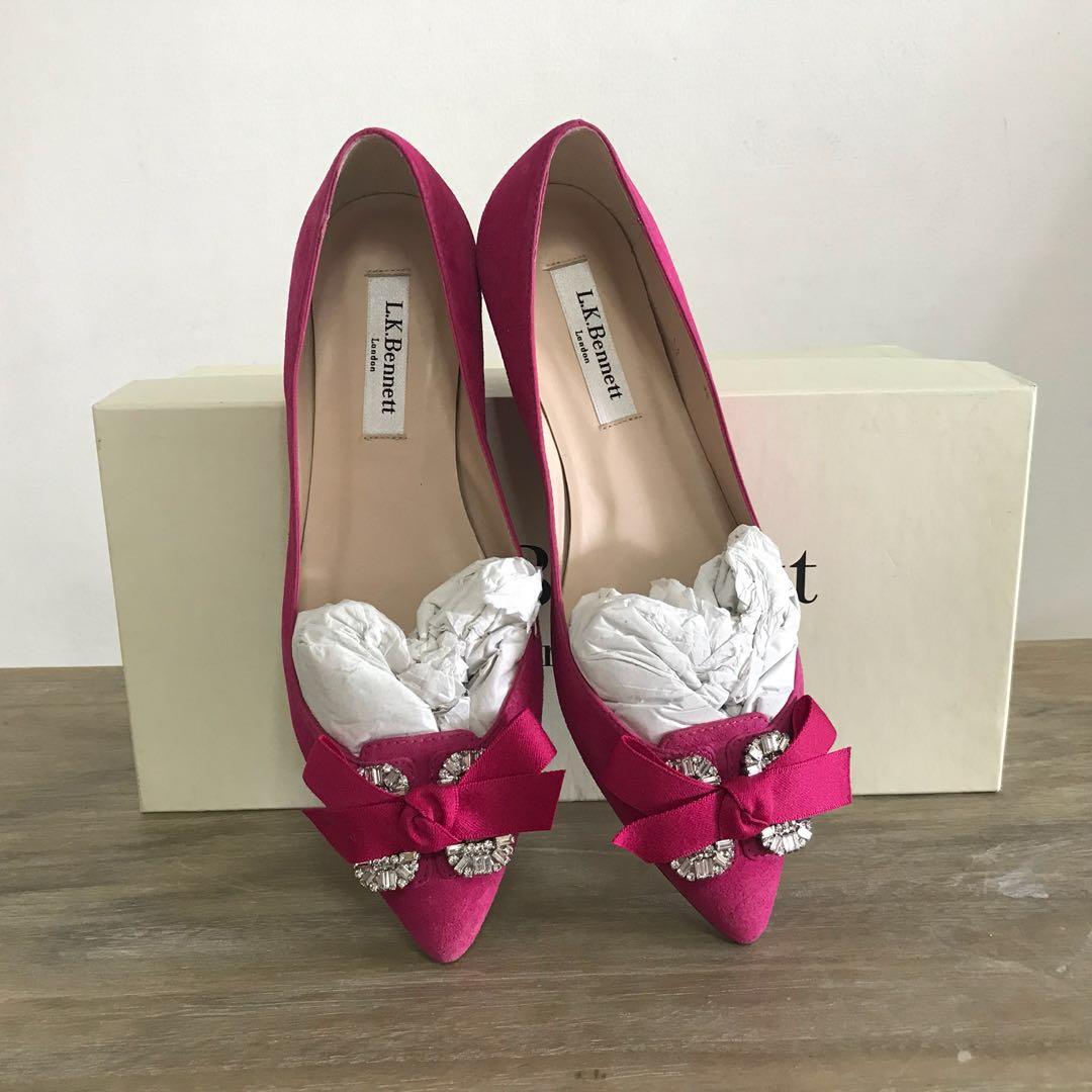 Brand New* LK Bennett Pink Primrose Pointed Toe Suede Leather