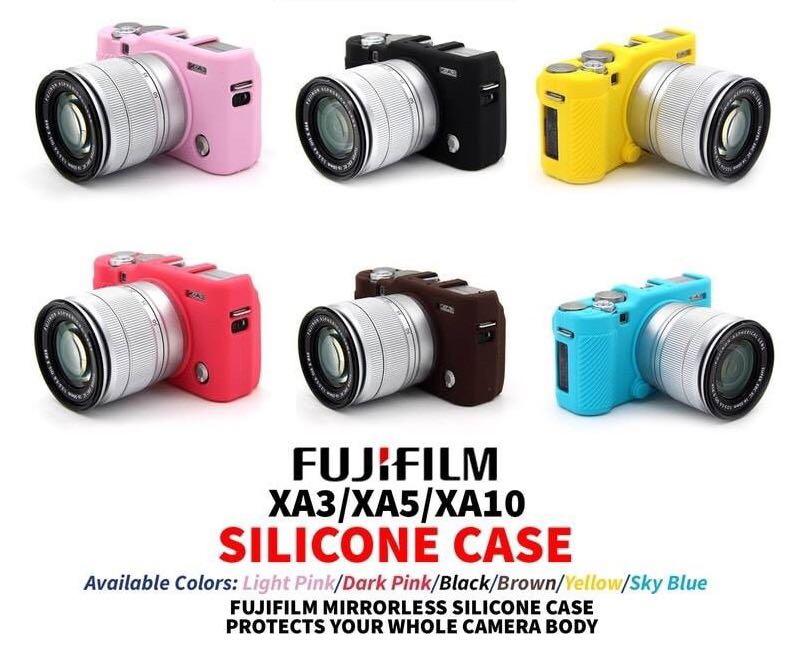 Camera silicone case (Category: Other Photography Accessories) located in Mandaluyong City. Submitted by atchcatchph (Listing ID 208236091, Image 1). Description: ✔For Fujifilm xA2/xA3/xA10/xt10/xt20 ✔Sony A5000/A5100/A6000/A6300 ✔Canon M3/M6/M10/g7x mark ii ✔Colors available: dark pink, light pink, blue, yellow, white, brown, black.