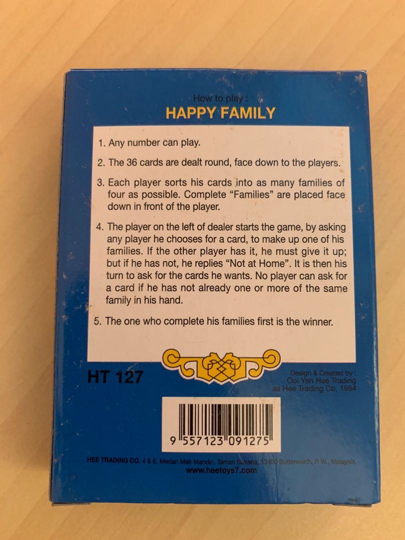 Card Game Happy Family Toys Games Others On Carousell