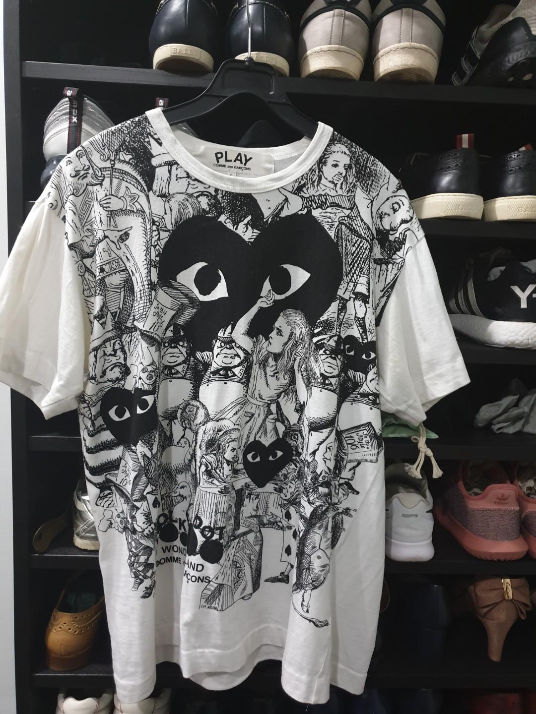 Limited Commes Des Garcons Play Alice in Wonderland CDG Sz L, Men's ...