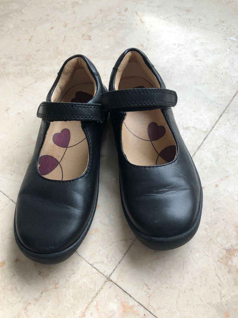 black leather school shoes size 7