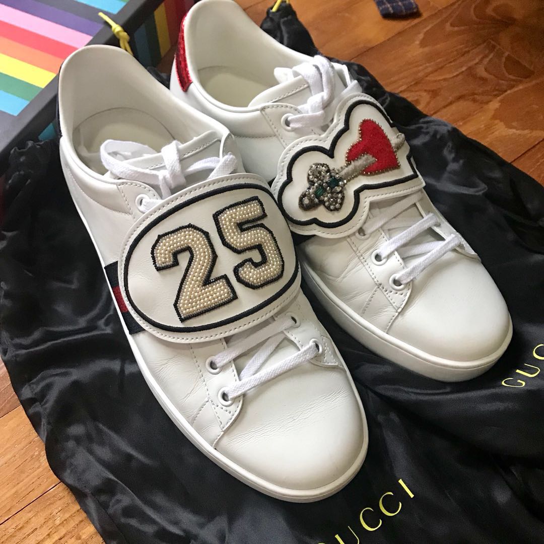 ace sneaker with removable patches