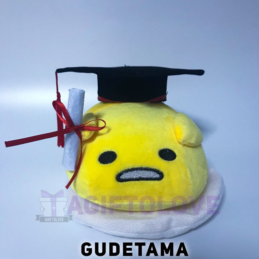 gudetama graduation plush