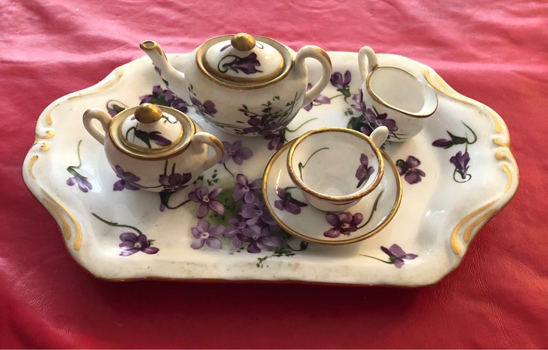 Hammersley bone china miniature tea set, Furniture & Home Living