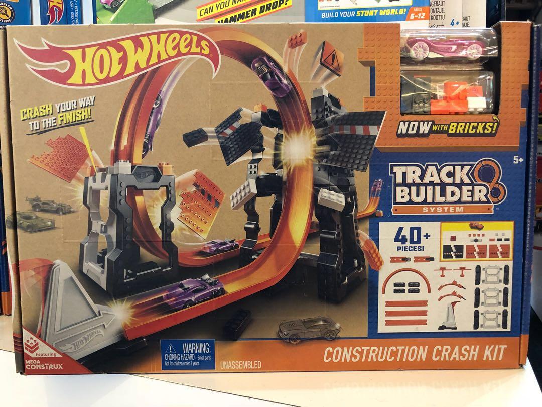 hot wheels track builder crash kit