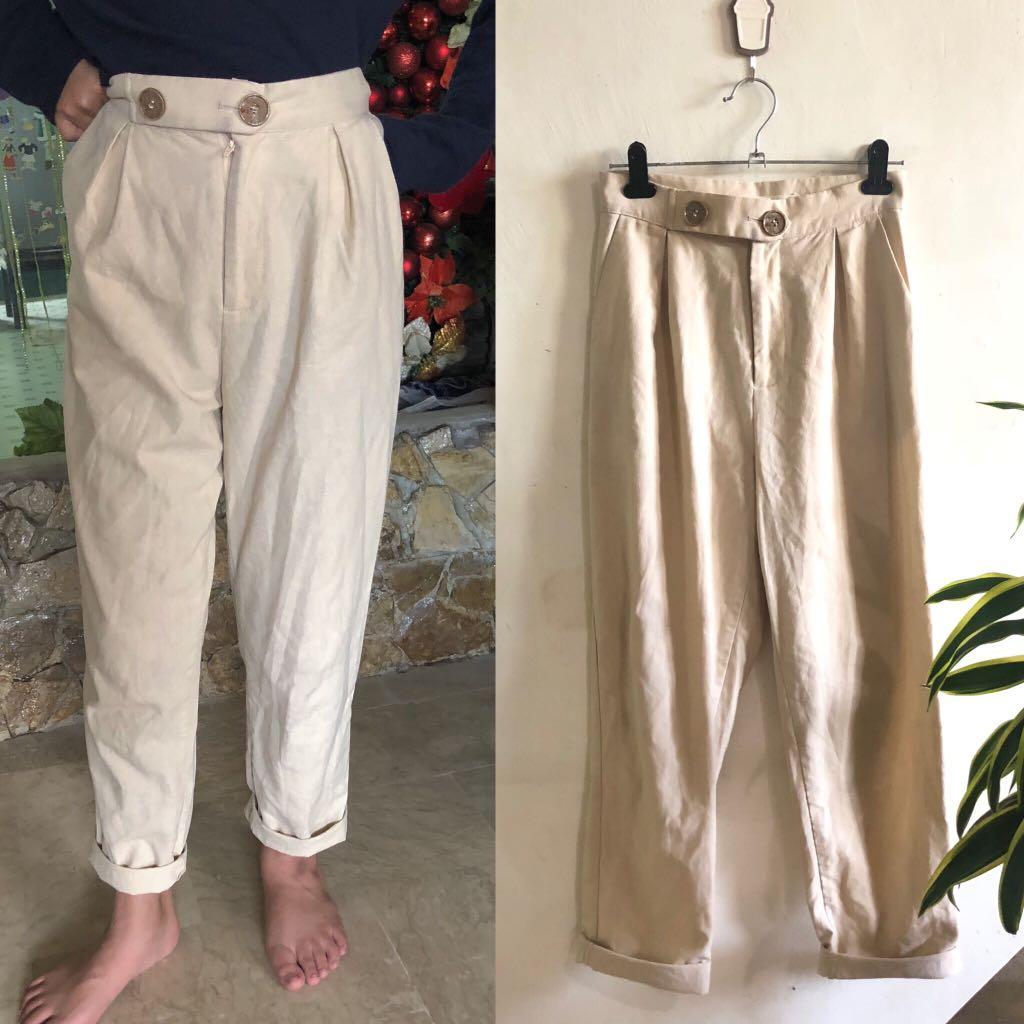 HQ Zara dupe cream trousers, Women's 