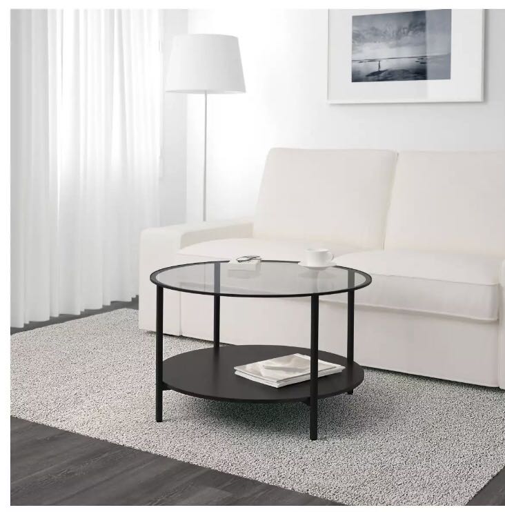 Ikea Glass Top Table, Furniture & Home Living, Furniture, Tables & Sets
