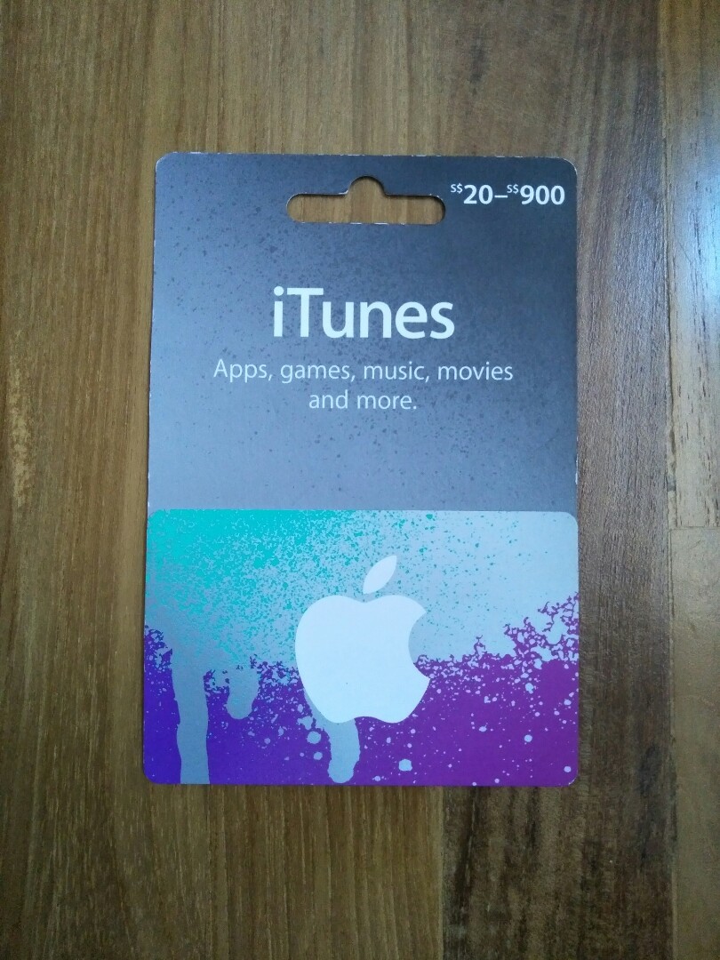iTunes Gift Card worth S$100, Tickets & Vouchers, Vouchers on Carousell