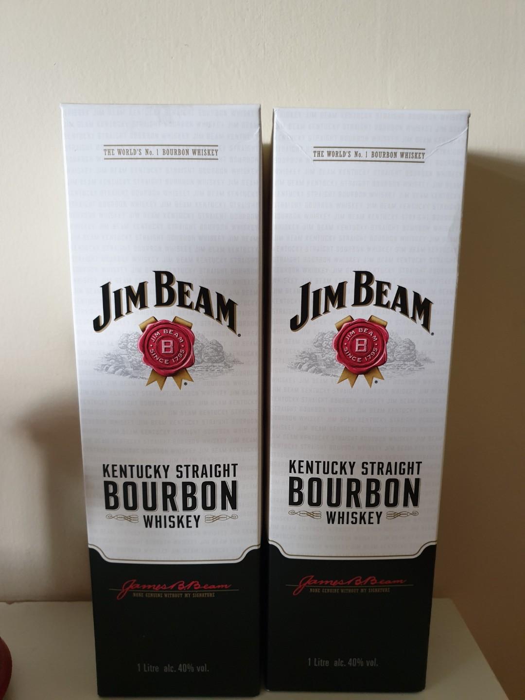 Jim Beam 1L 2btls for $60, Food & Drinks, Alcoholic Beverages on Carousell