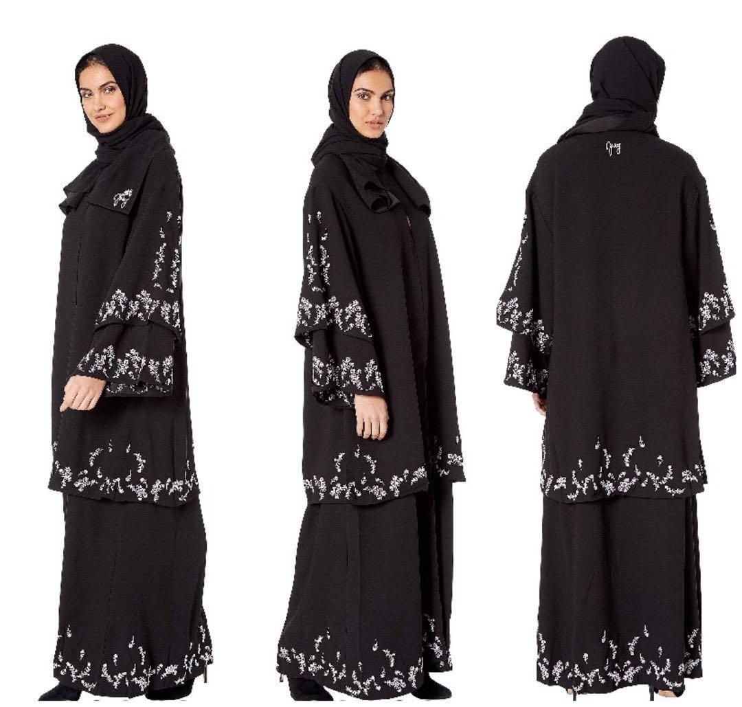 Juicy Couture Floral Embroidered Abaya 