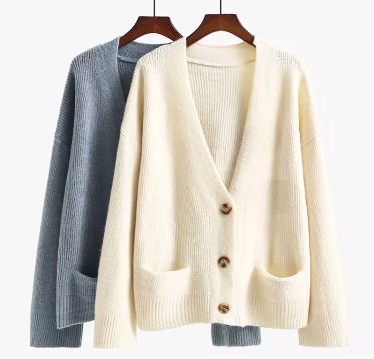 open button cardigan