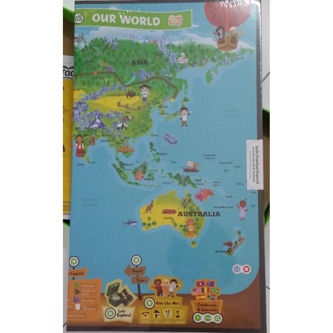 Leapfrog Reading Sysytem Leapreader Interactive World Map Books