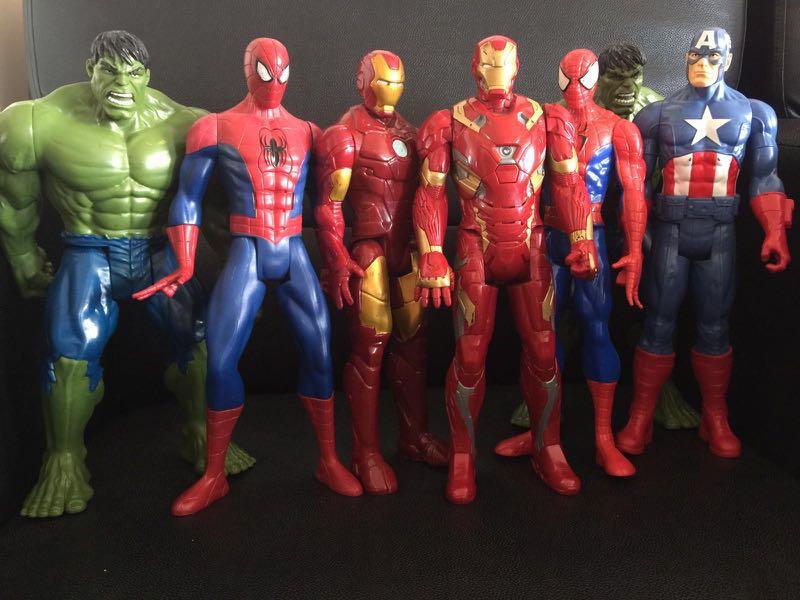 Marvel Figurines Ironman Spider Man Hulk Captain Not Roblox - 