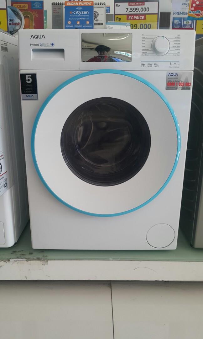 Mesin Cuci Aqua Front Loading 12 5 Kg Elektronik Lainnya Di Carousell
